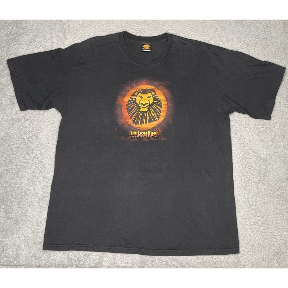 Lion King Musical Adult XLarge Black T-Shirt ( M New York Broadway Los Angeles )